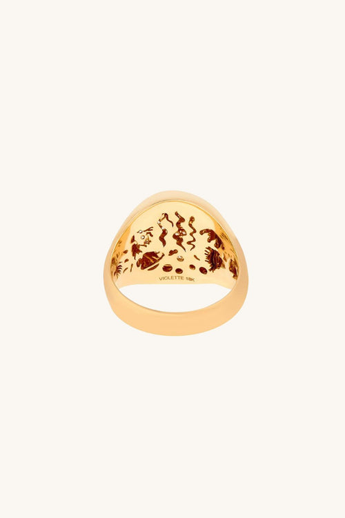 Bague coquillage tourmaline