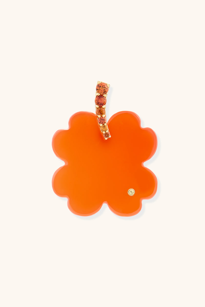 Pendentif trèfle onyx grand modèle