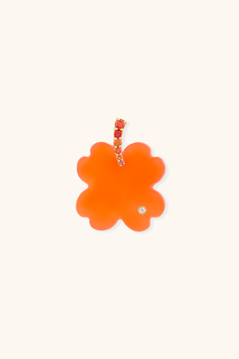 Pendentif trèfle onyx moyen